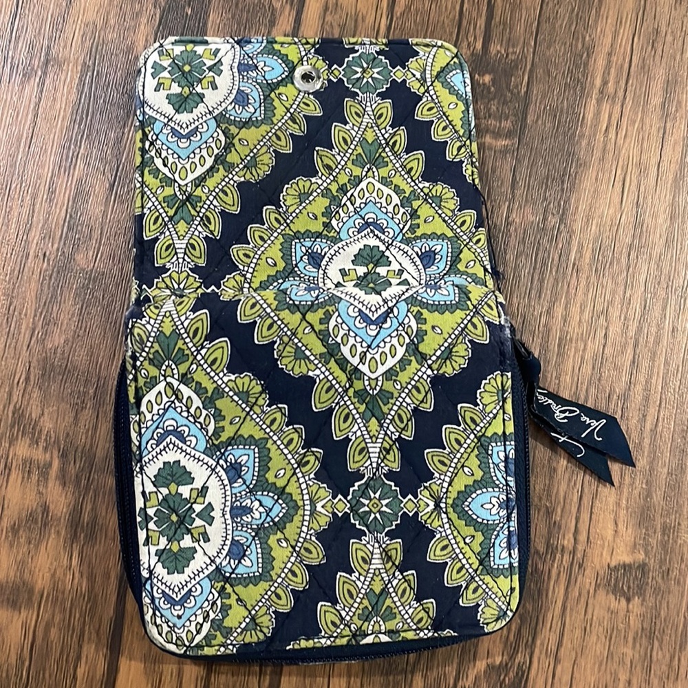 Vera Bradley Wallet Green/Blue Design - Picture 3 of 6